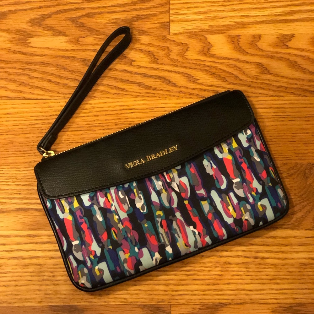 Vera Bradley Watercolor Brush Envelope Wristlet